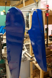 Rudder and Centreboard Painted
